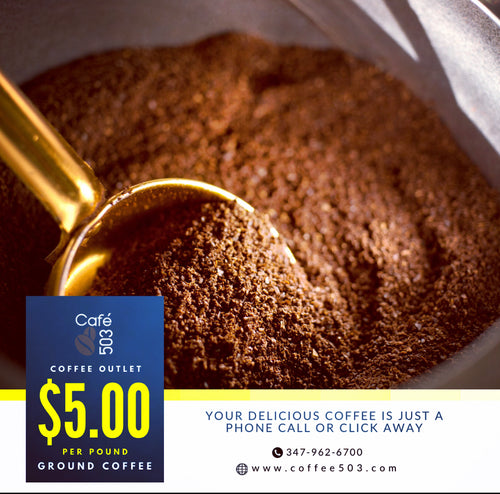 COFFEE OUTLET (GROUND COFFEE) minimum order for delivery 3 pounds